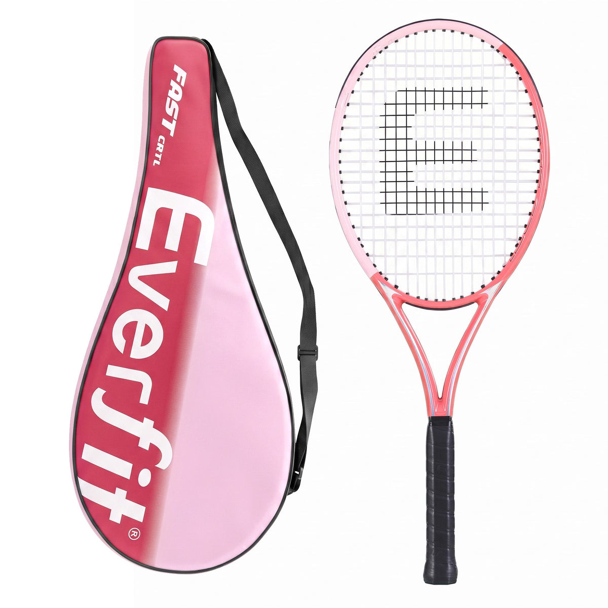 27 Inch Tennis Racket Lightweight Racquet for Beginner Adult Players Pink