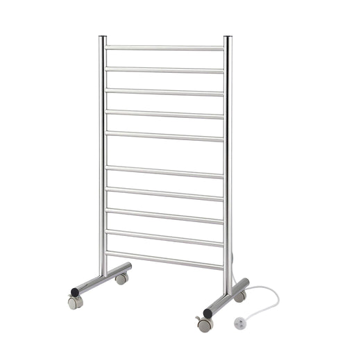 10-Bar Freestanding Heated Towel Rail 3-5 Mins Fast Heating Electric Towel Warmer for