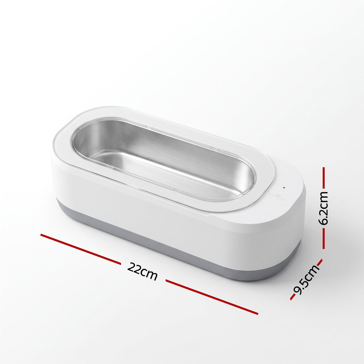 Ultrasonic Jewellery Cleaner 46kHz 400ml Cleaning Machine with Stainless Steel Tank White