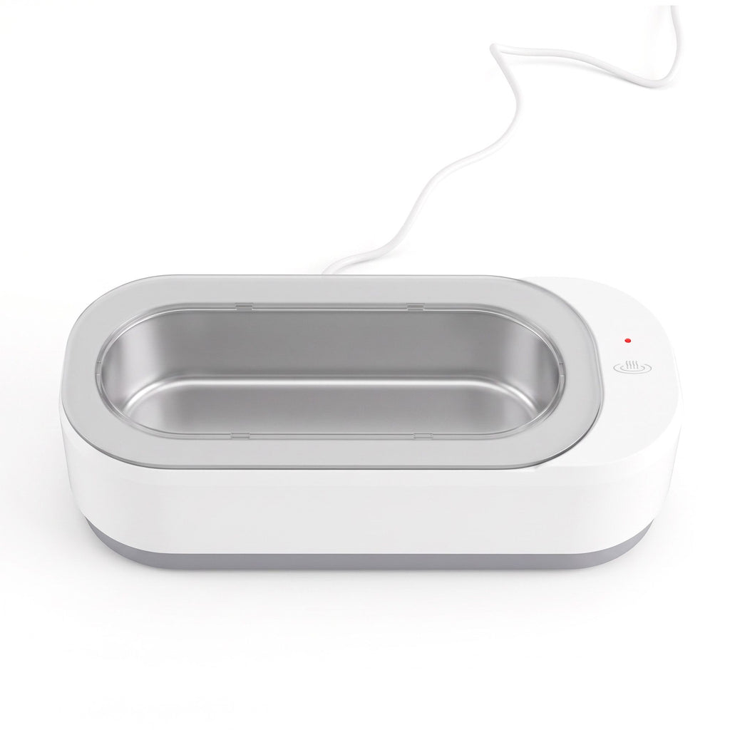 Ultrasonic Jewellery Cleaner 46kHz 400ml Cleaning Machine with Stainless Steel Tank White