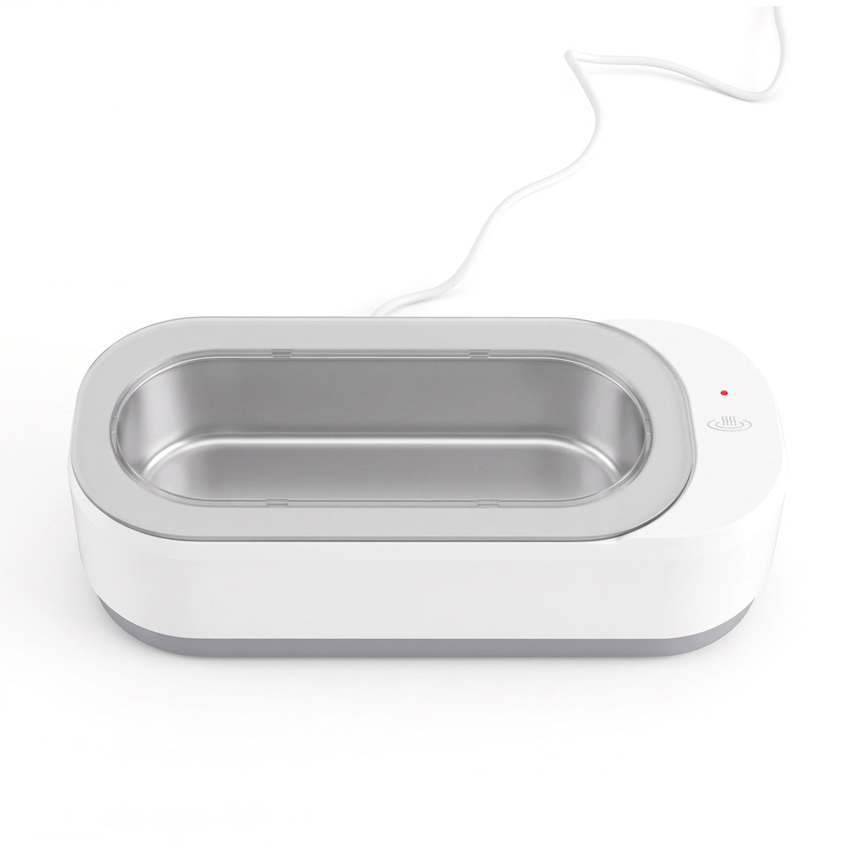 Ultrasonic Jewellery Cleaner 46kHz 400ml Cleaning Machine with Stainless Steel Tank White
