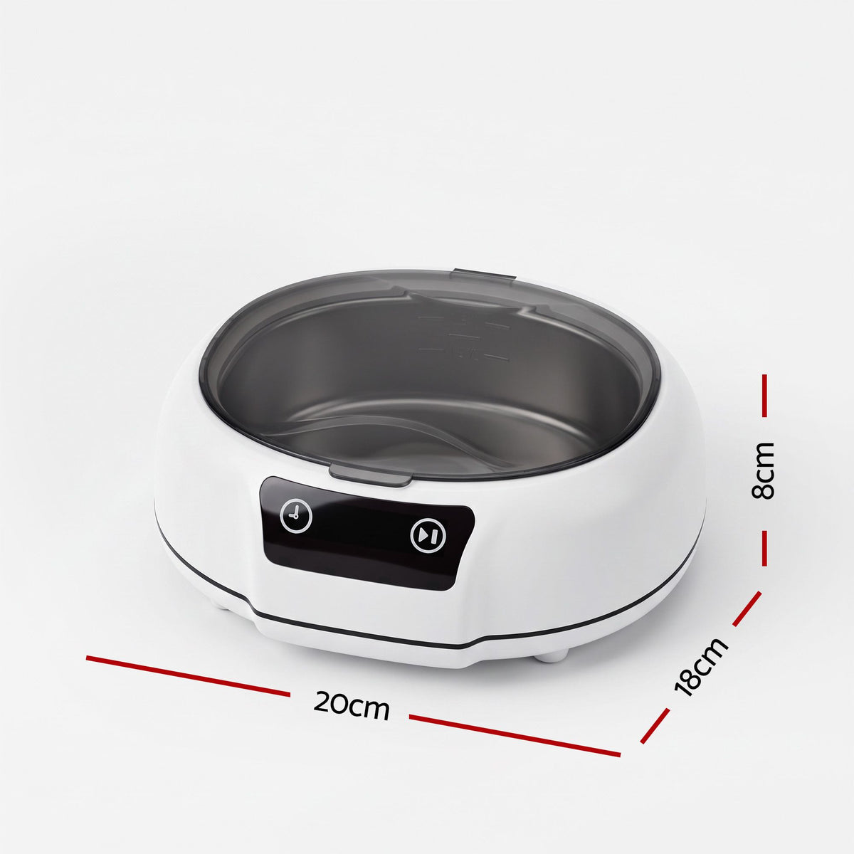 Ultrasonic Cleaner 700mL 48kHz Jewellery Cleaning Machine with Stainless Steel Tank White