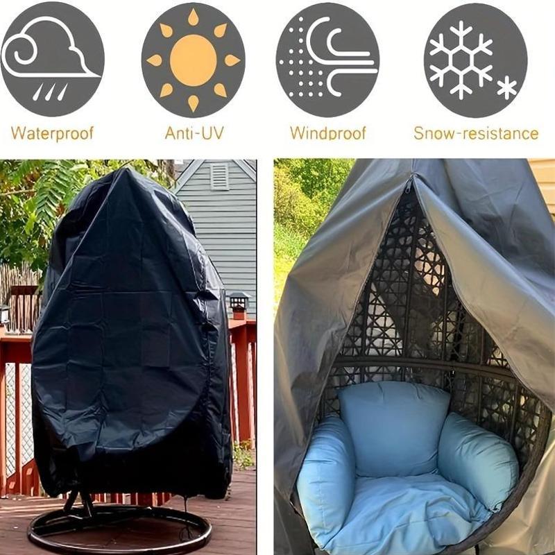 Heavy-Duty Hanging Egg Chair Cover with Zipper Closure