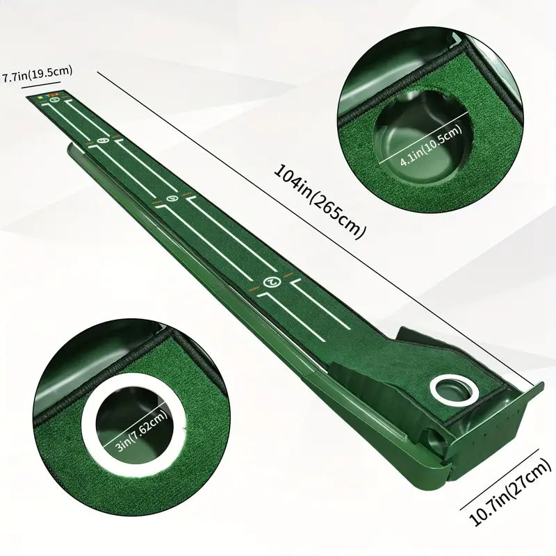 Compact Edition Portable Golf Putting Training Mat