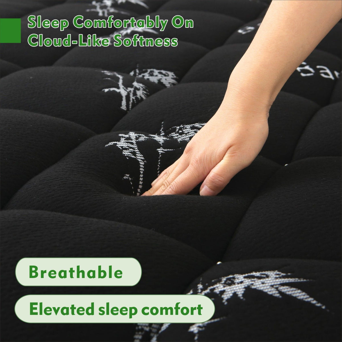 800GSM Mattress Topper Viscose Derived from Bamboo, Thick Pillowtop Fitted Mattress Cover