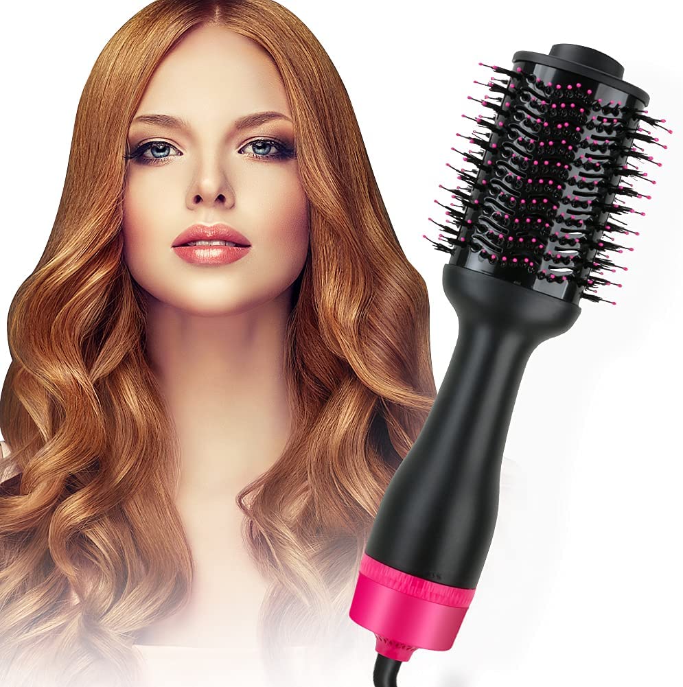 Hot Air One-Step Hair Dryer Negative Ion Anti-Frizz Blowout for Drying,Straightening,