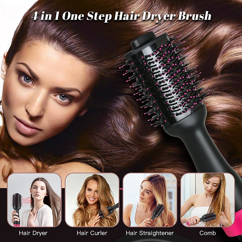 Hot Air One-Step Hair Dryer Negative Ion Anti-Frizz Blowout for Drying,Straightening,