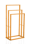 Bamboo Towel Bar Holder Rack 3-Tier Free Standing for Bathroom. Towel Racks. Towel Rail