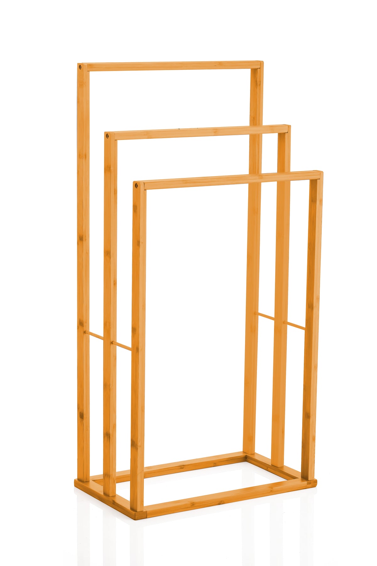Bamboo Towel Bar Holder Rack 3-Tier Free Standing for Bathroom. Towel Racks. Towel Rail