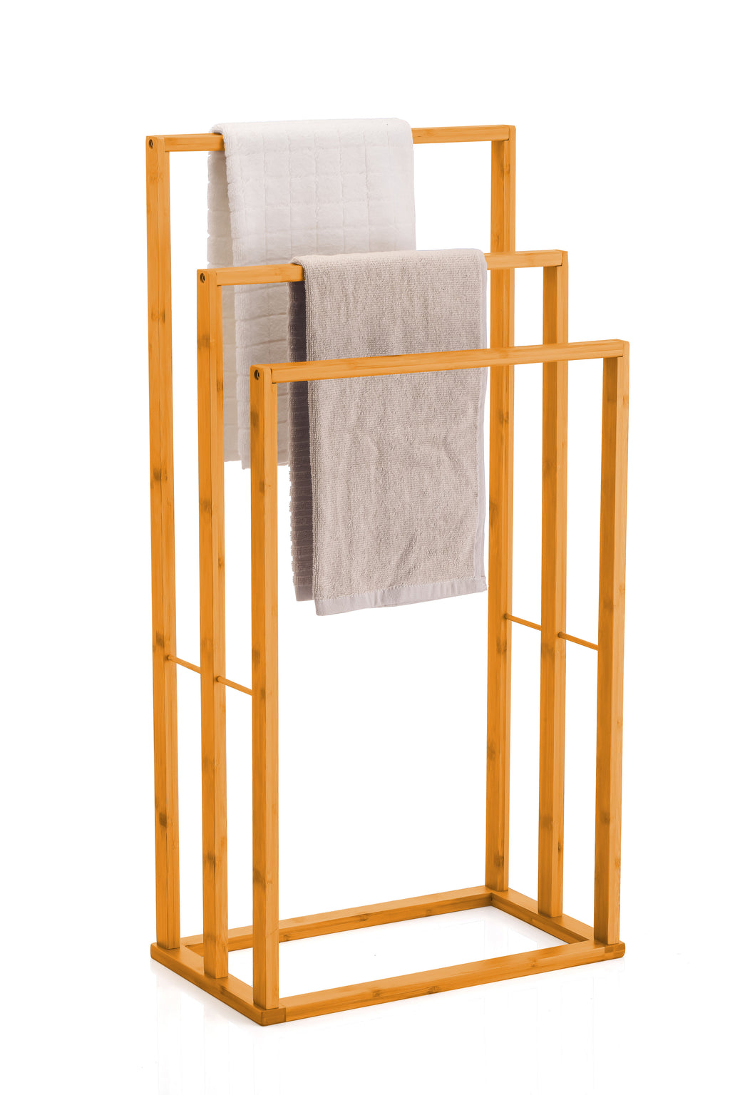 Bamboo Towel Bar Holder Rack 3-Tier Free Standing for Bathroom. Towel Racks. Towel Rail