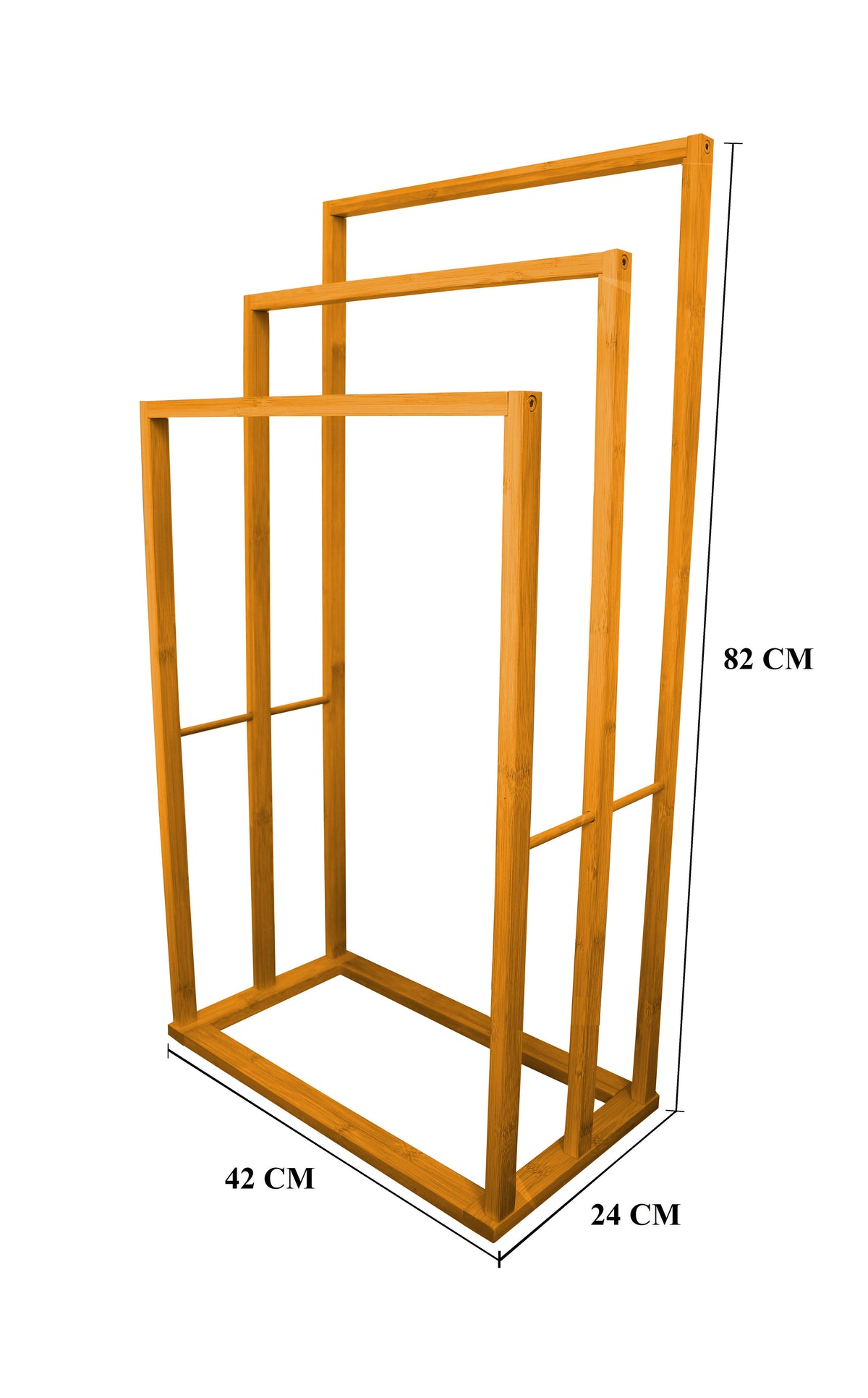 Bamboo Towel Bar Holder Rack 3-Tier Free Standing for Bathroom. Towel Racks. Towel Rail