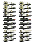 Set 2 Pcs Metal Wall Mount Wine Rack for Wine Bottles, Liquor, Champagne (Holds 10
