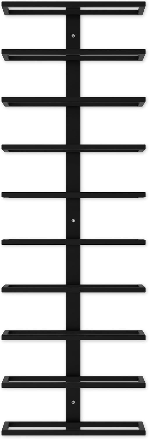 Set 2 Pcs Metal Wall Mount Wine Rack for Wine Bottles, Liquor, Champagne (Holds 10