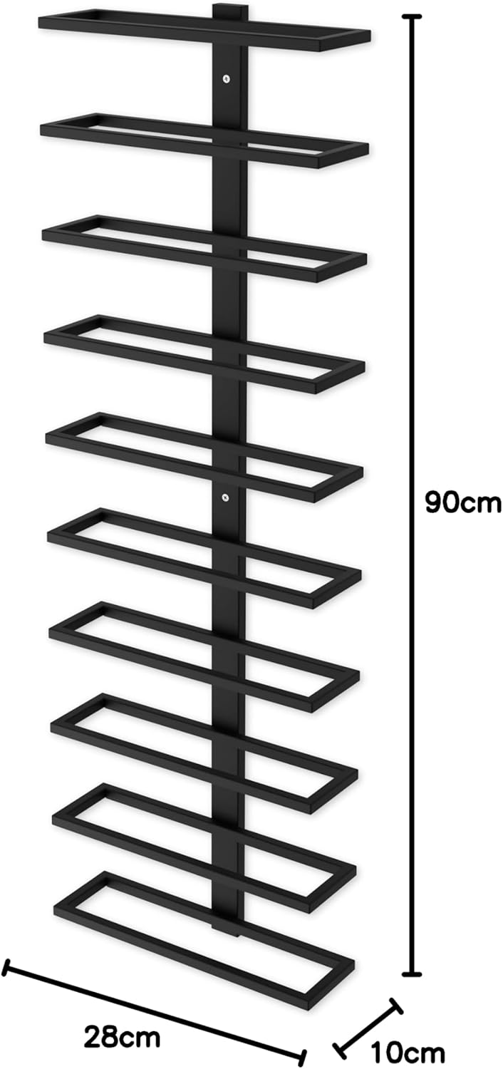 Set 2 Pcs Metal Wall Mount Wine Rack for Wine Bottles, Liquor, Champagne (Holds 10