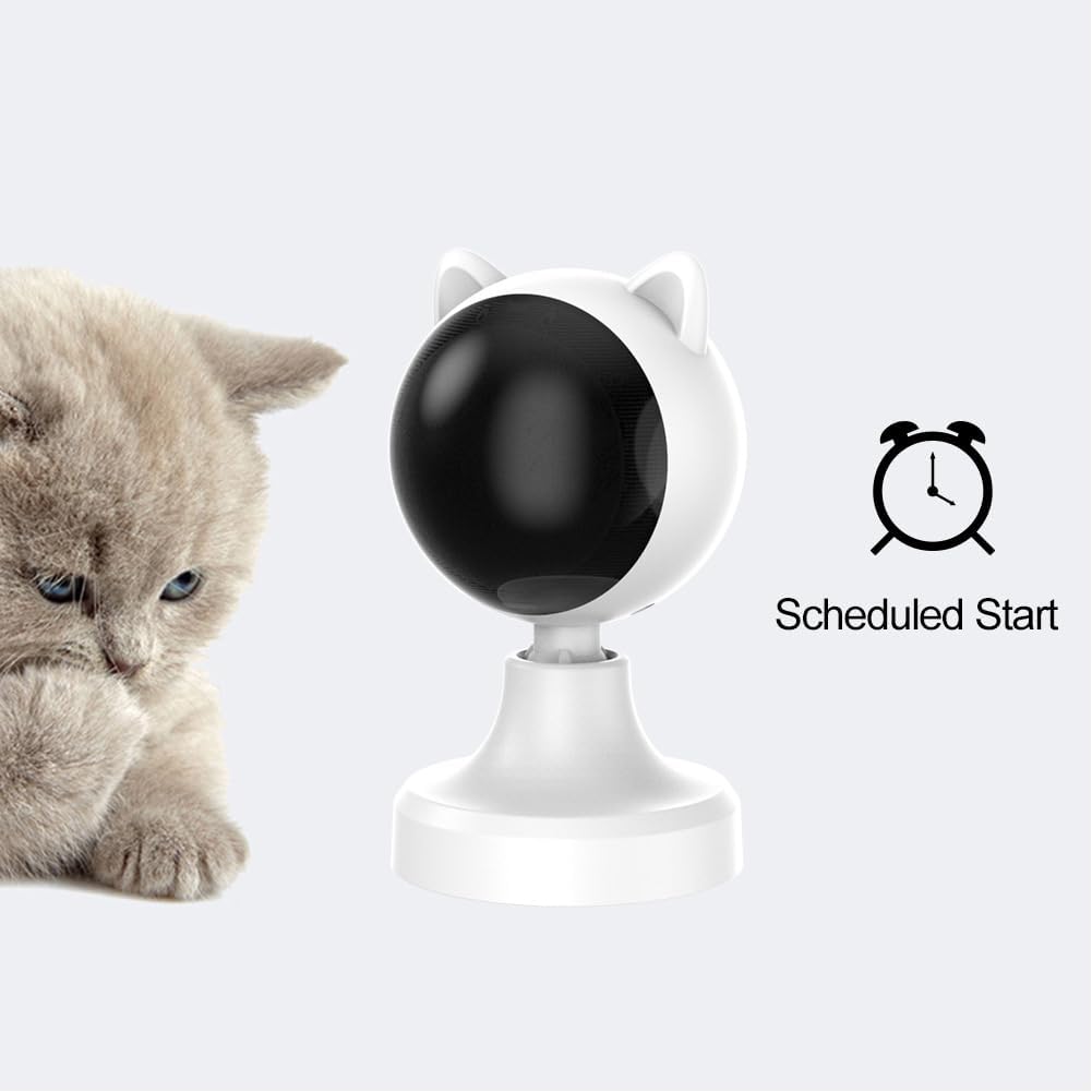 Interactive Laser Toy for Cats with Adjustable Angle, USB Rechargeable & 2 Speed Modes