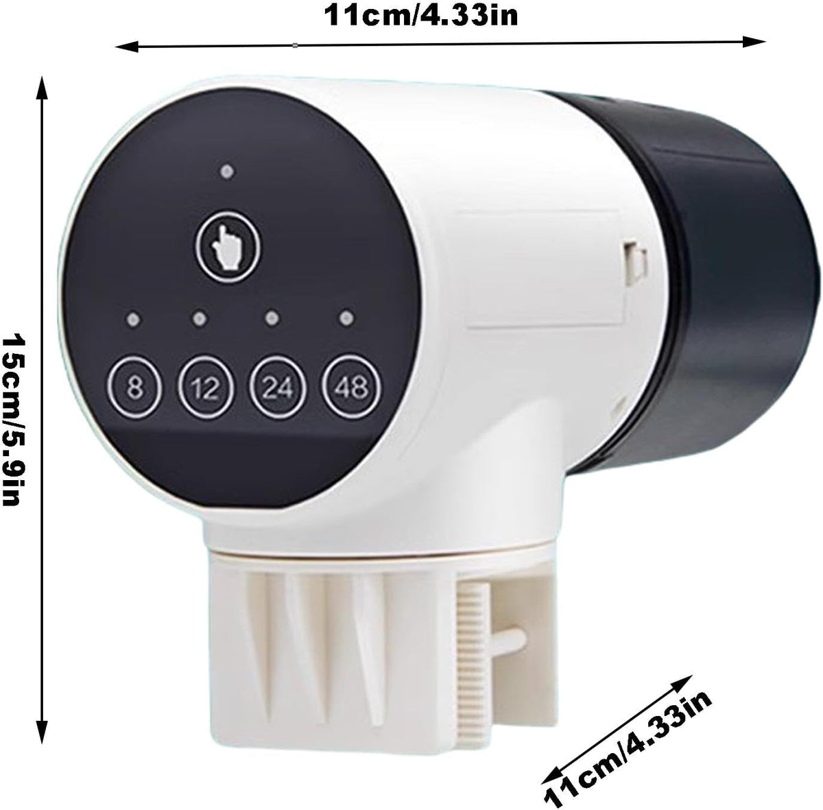 Automatic Fish Feeder with Timer, Moistureproof Dispenser & Rechargeable Feeding for