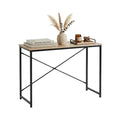 Office Desk Computer Table - Metal Frame - Oak - 100cm - Brown - Rustic