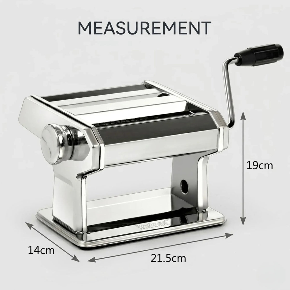Pasta Maker Machine - Hand Crank Noodle Maker - Grey - Kitchen Appliances Pasta Makers