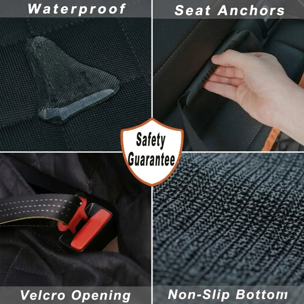 Waterproof Dog Car Seat Cover Hammock – Black