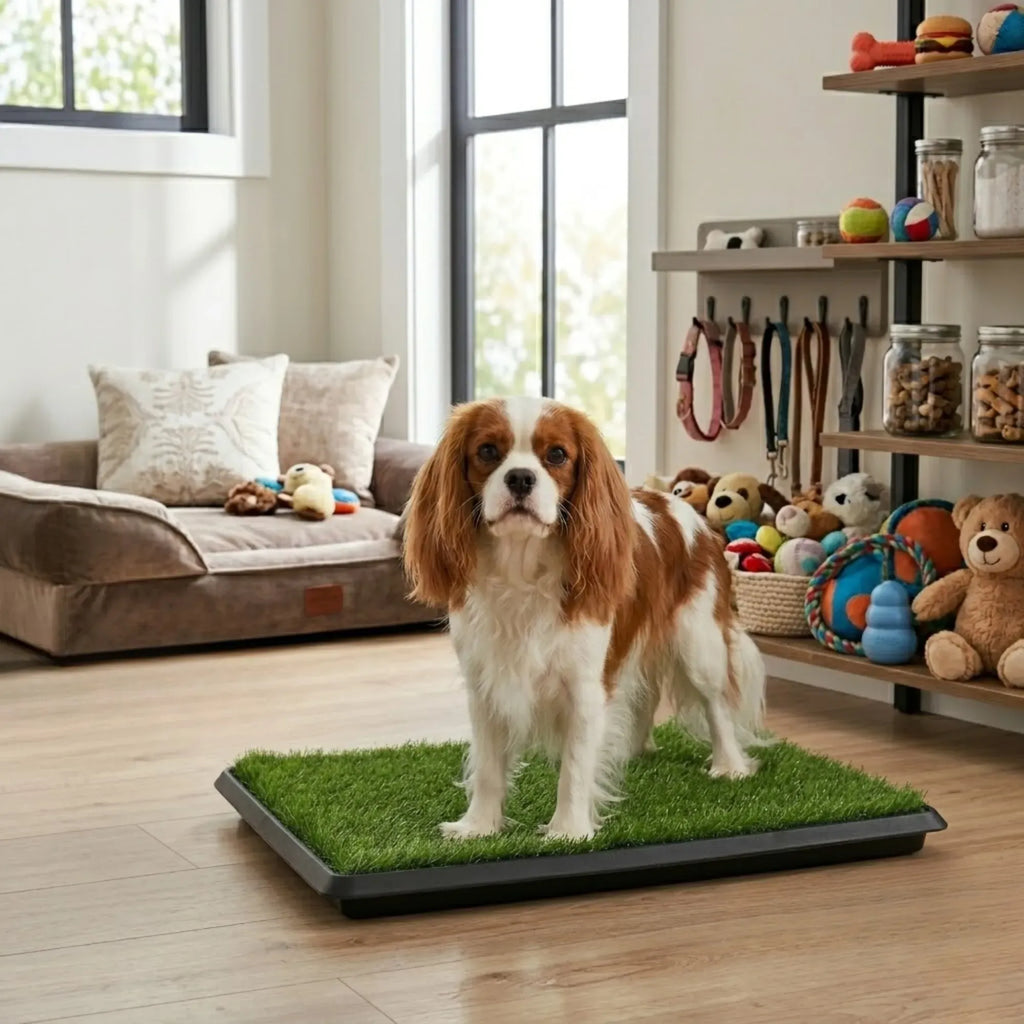 3-Layer Dog Grass Potty Pad with Tray – Indoor & Outdoor