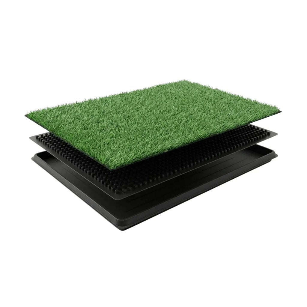 3-Layer Dog Grass Potty Pad with Tray – Indoor & Outdoor