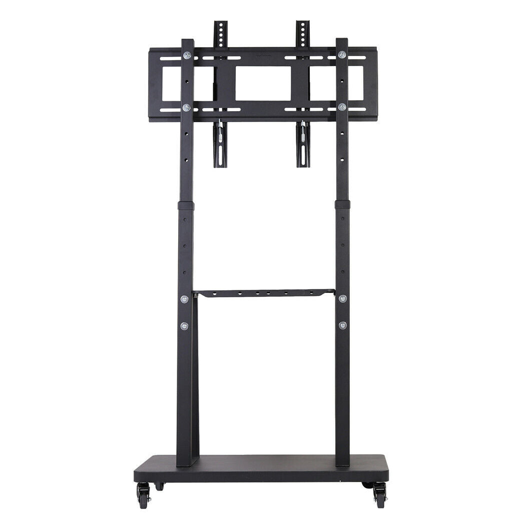 32-80 Rolling TV Stand with 2-Tier Shelf Adjustable Mount
