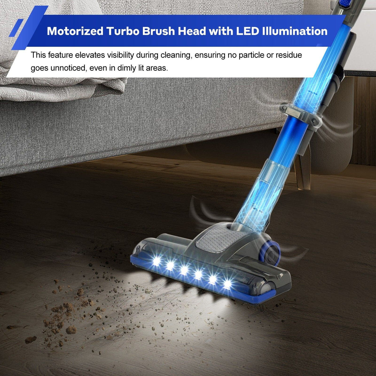 V8 150W Handheld Stick Vacuum Cleaner 40 Min Runtime LED