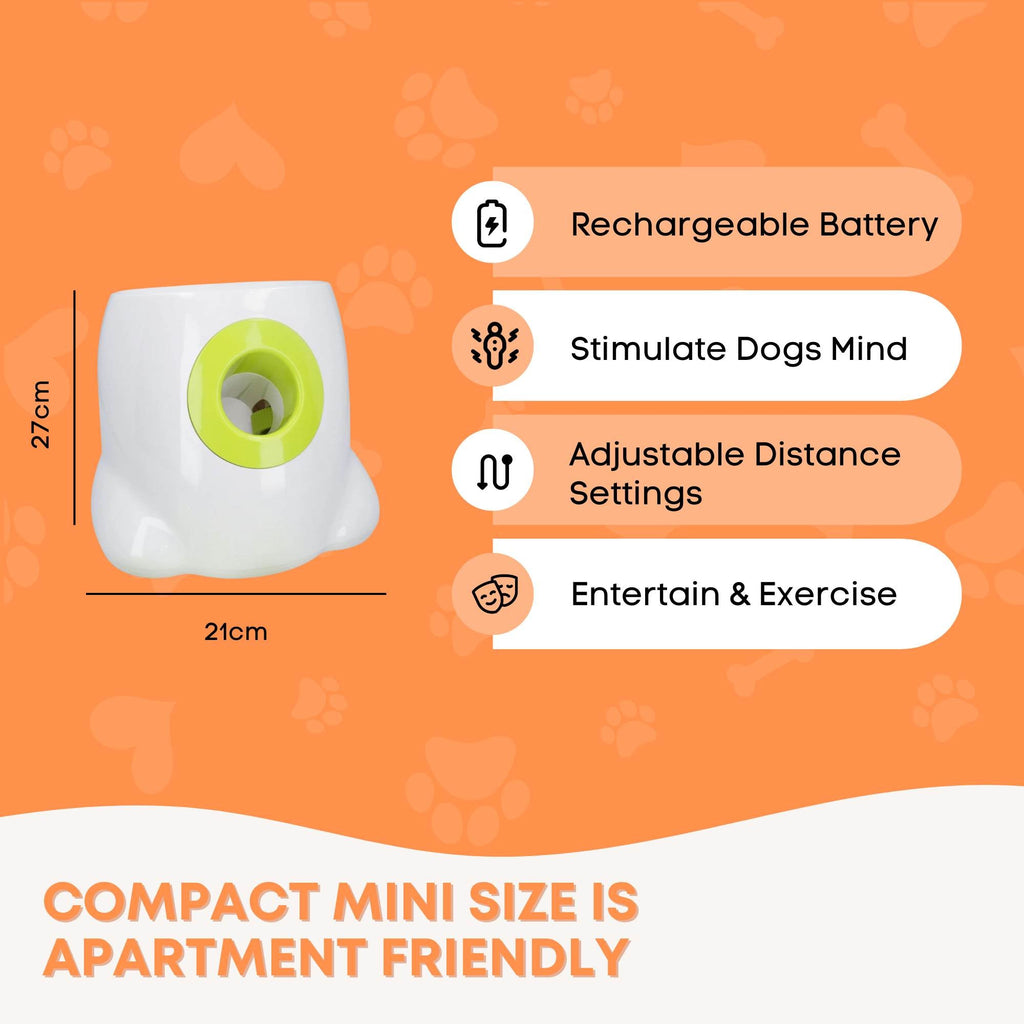 Mini Dog Ball Launcher - Automatic Interactive Indoor Small Pet Toy
