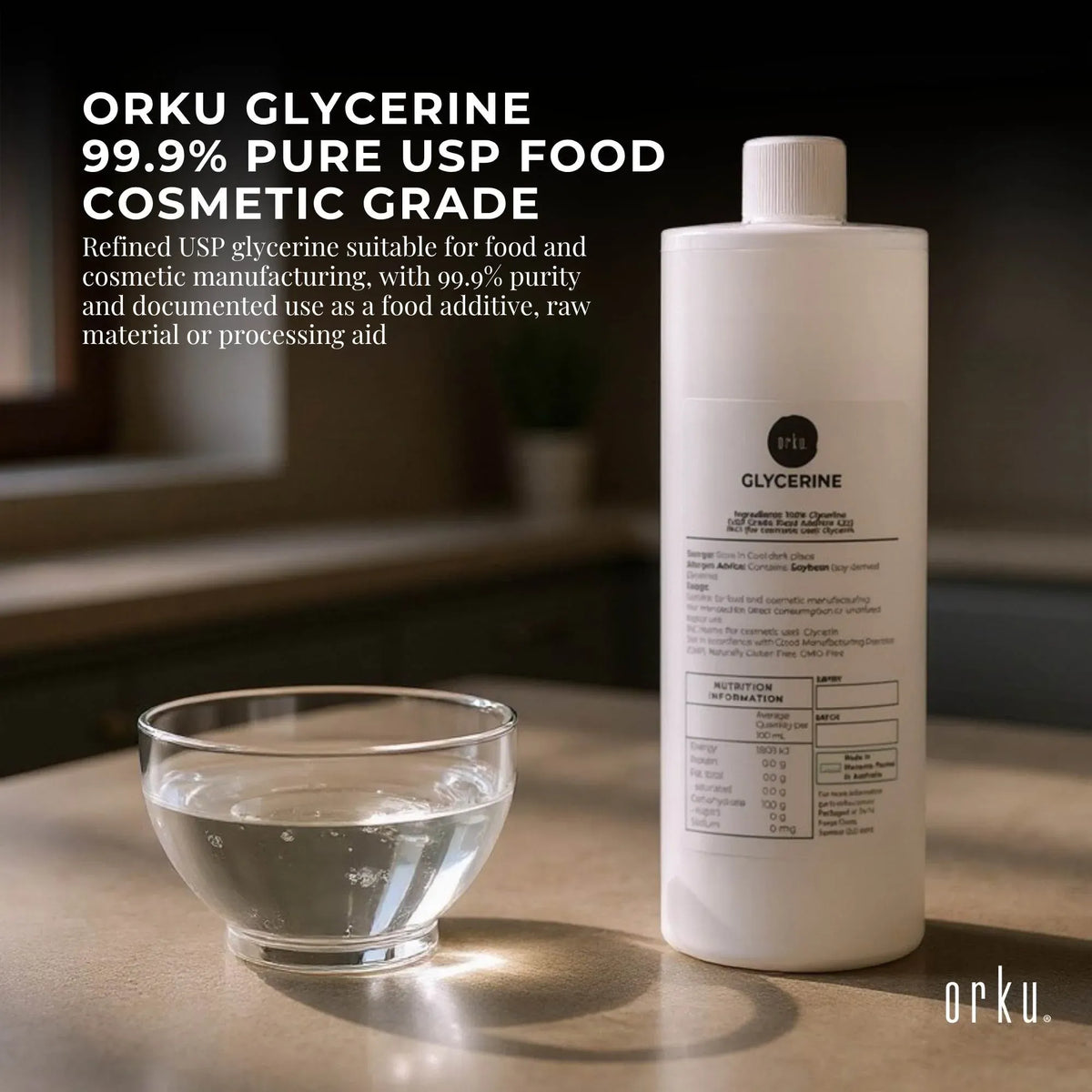250mL Glycerine 99.9% Pure USP Food Cosmetic Grade - Vegetable Glycerol