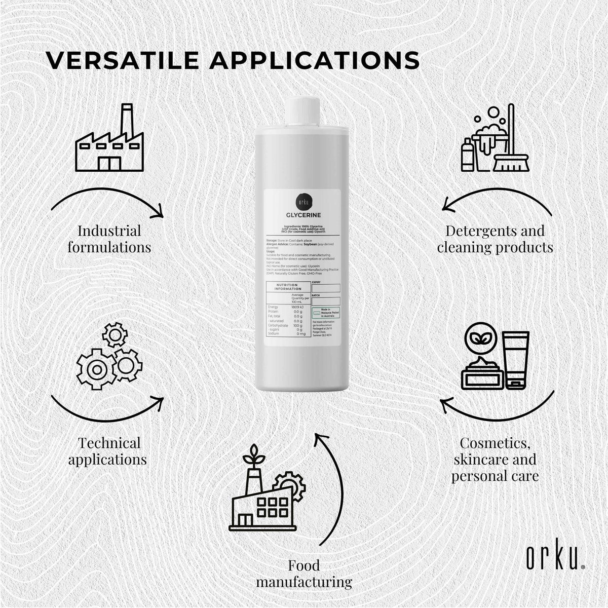 250mL Glycerine 99.9% Pure USP Food Cosmetic Grade - Vegetable Glycerol