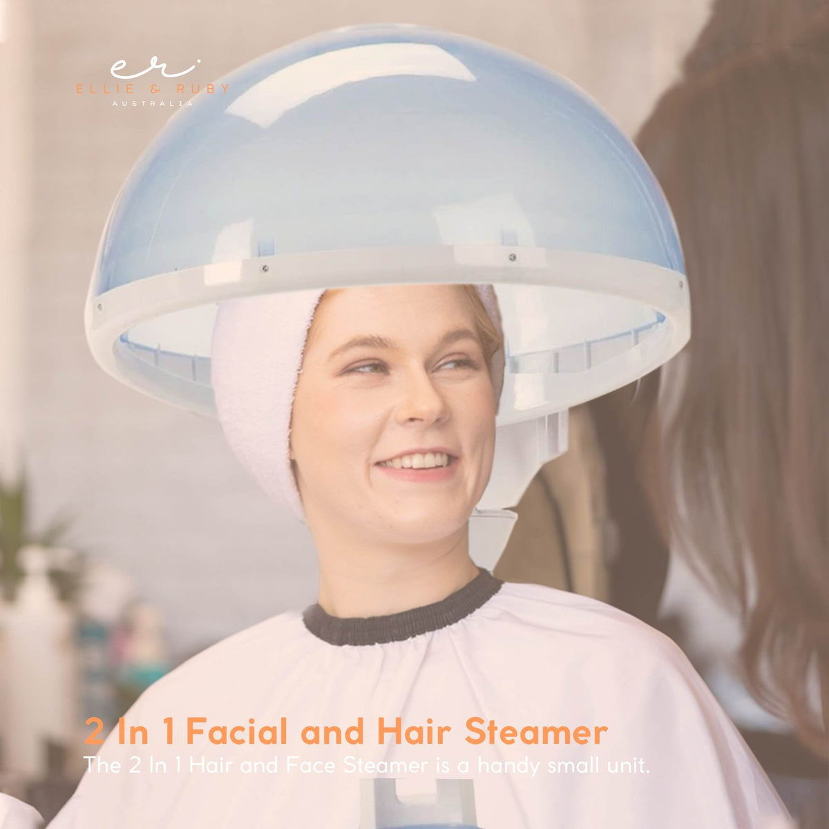 2-in-1 Facial Hair Steamer Ozone Steam Machine Portable Tabletop