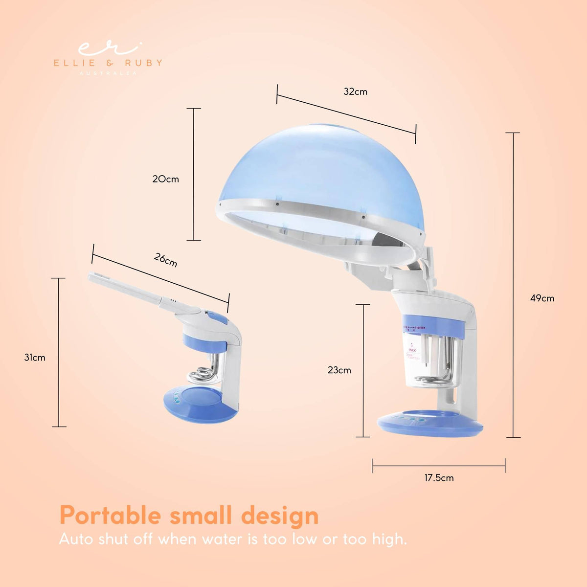 2-in-1 Facial Hair Steamer Ozone Steam Machine Portable Tabletop