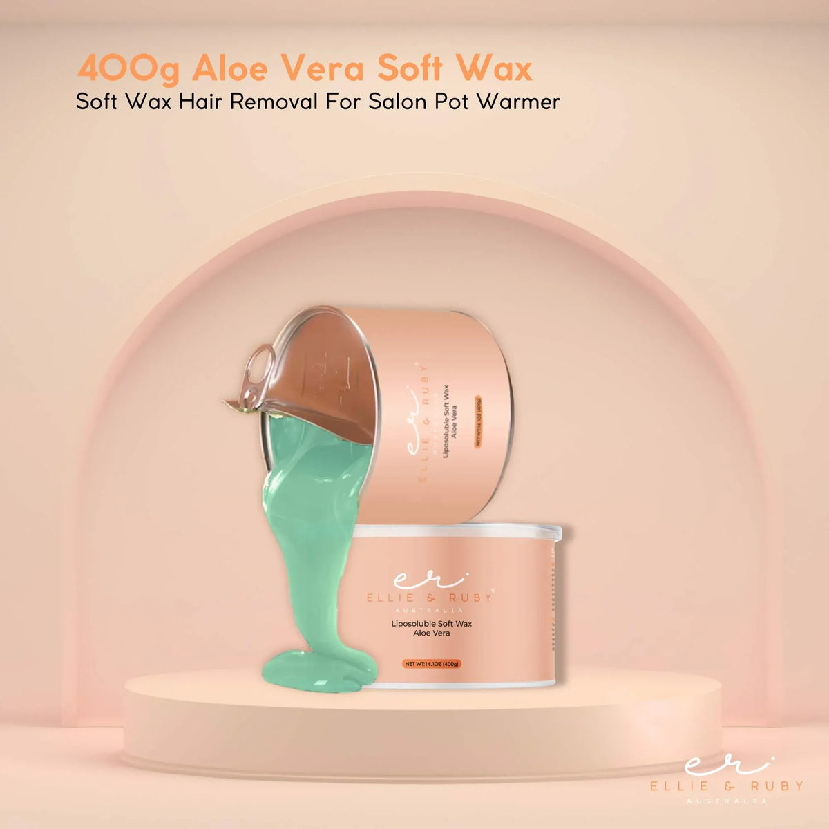 400g Aloe Vera Soft Wax Hair Removal Strip Wax Salon Pot