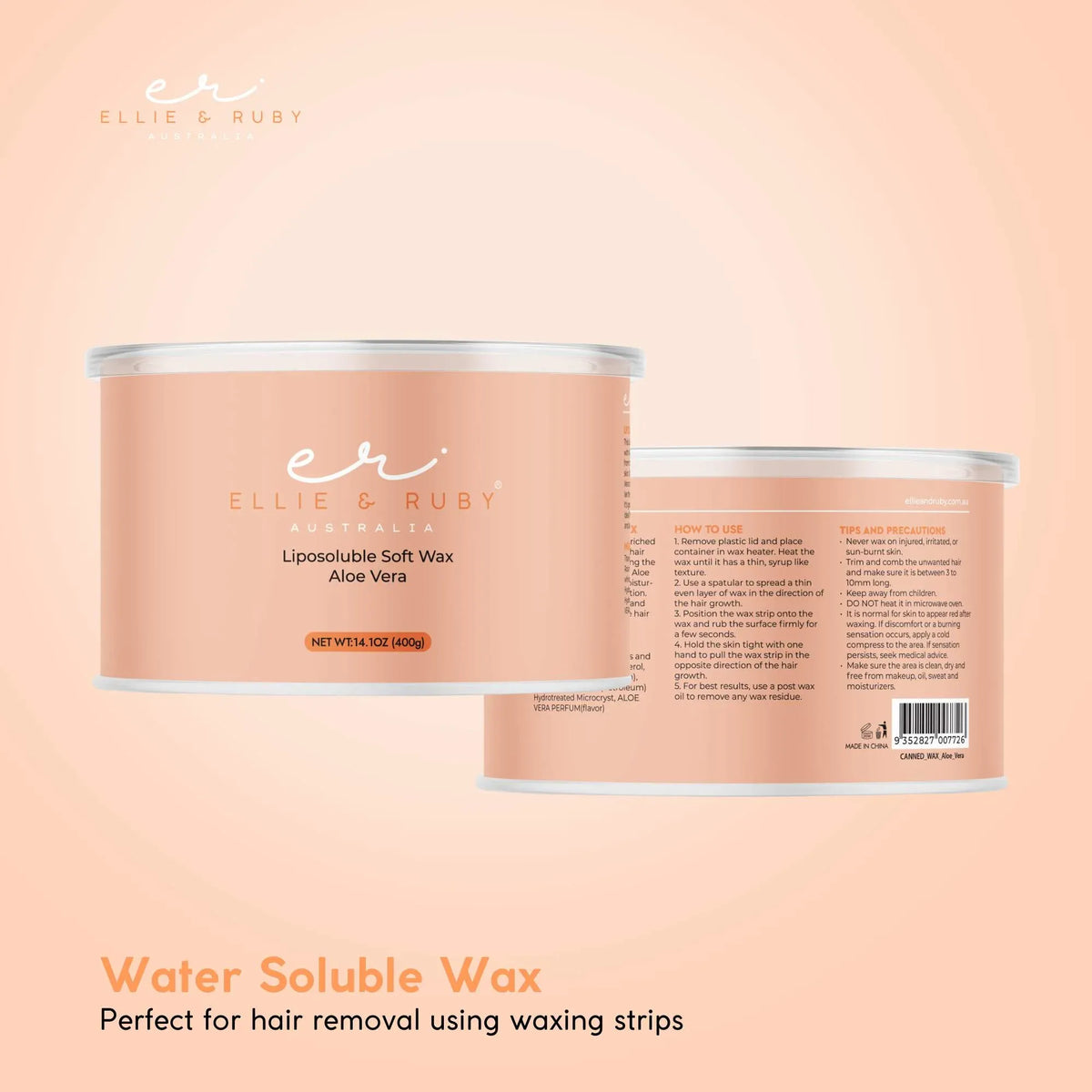 400g Aloe Vera Soft Wax Hair Removal Strip Wax Salon Pot