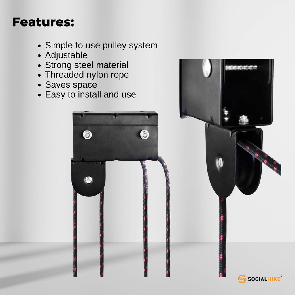 Kayak Hoist - 34kg Garage Ceiling Pulley Lift for Kayak Bike Storage