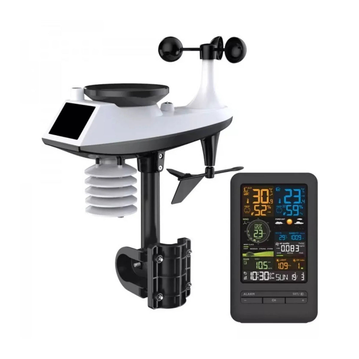 7-in-1 Automatic Weather Station WiFi Outdoor Sensor Forecast