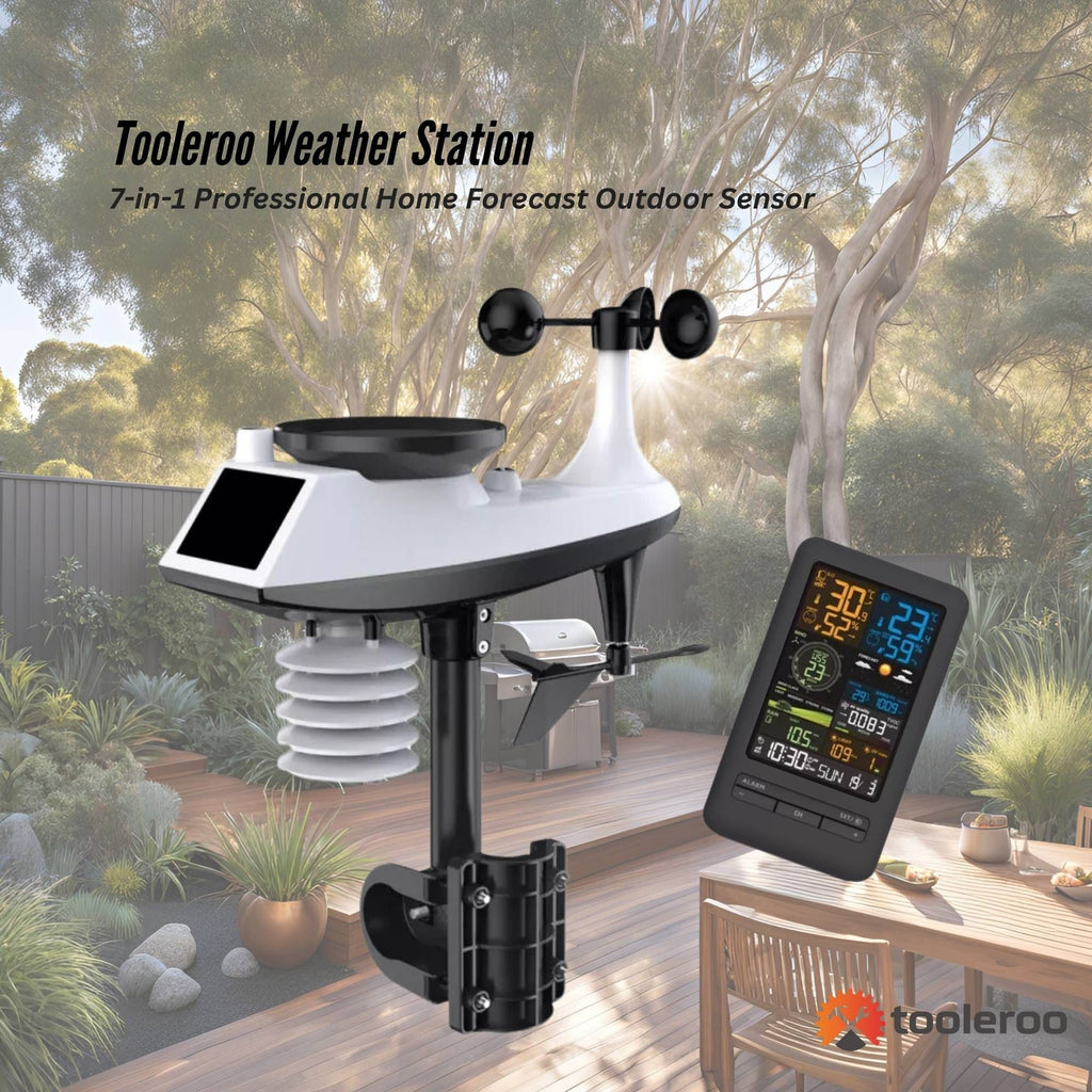 7-in-1 Automatic Weather Station WiFi Outdoor Sensor Forecast