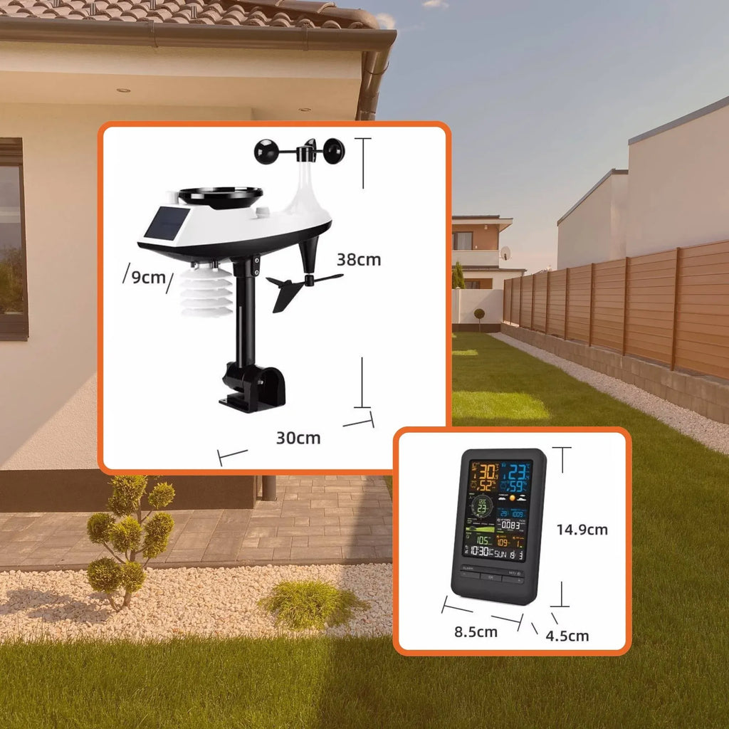 7-in-1 Automatic Weather Station WiFi Outdoor Sensor Forecast