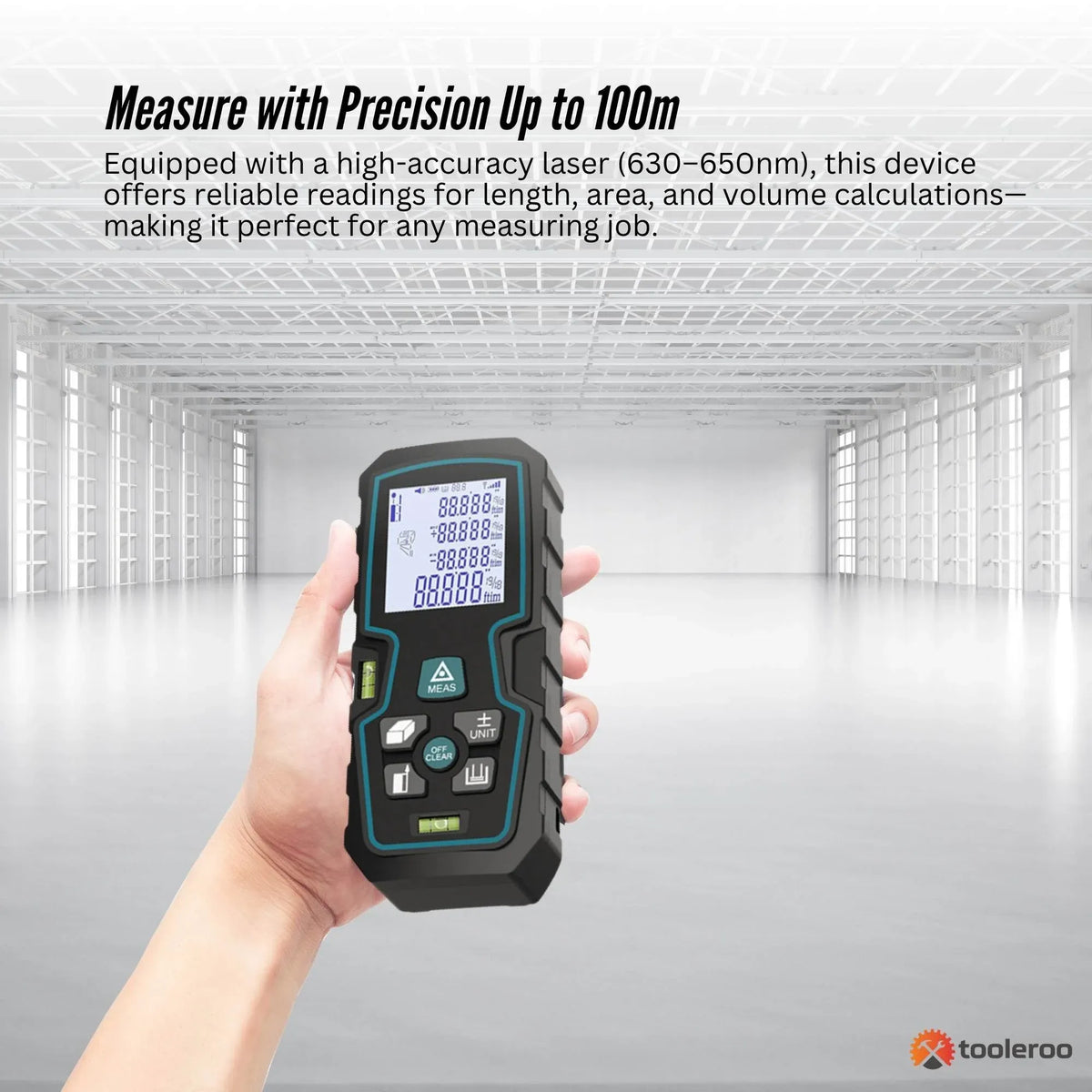 100m Laser Distance Measurer Digital Area Volume Meter LCD Tool