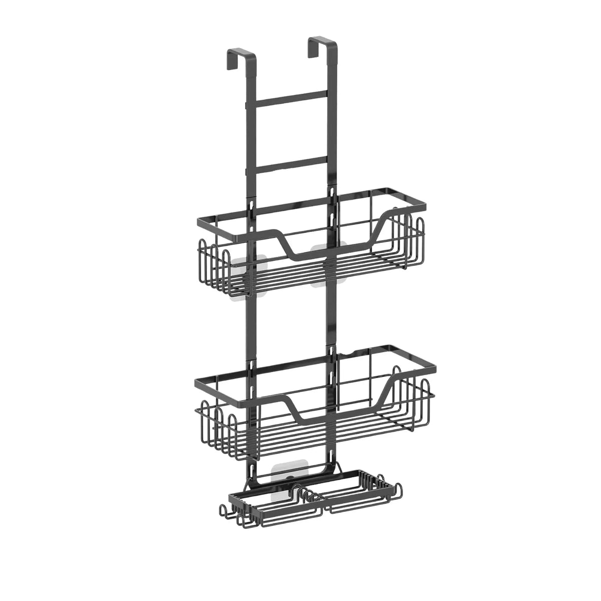3 Tier Shower Caddy Over Door Bathroom Shelf Storage Rack Black