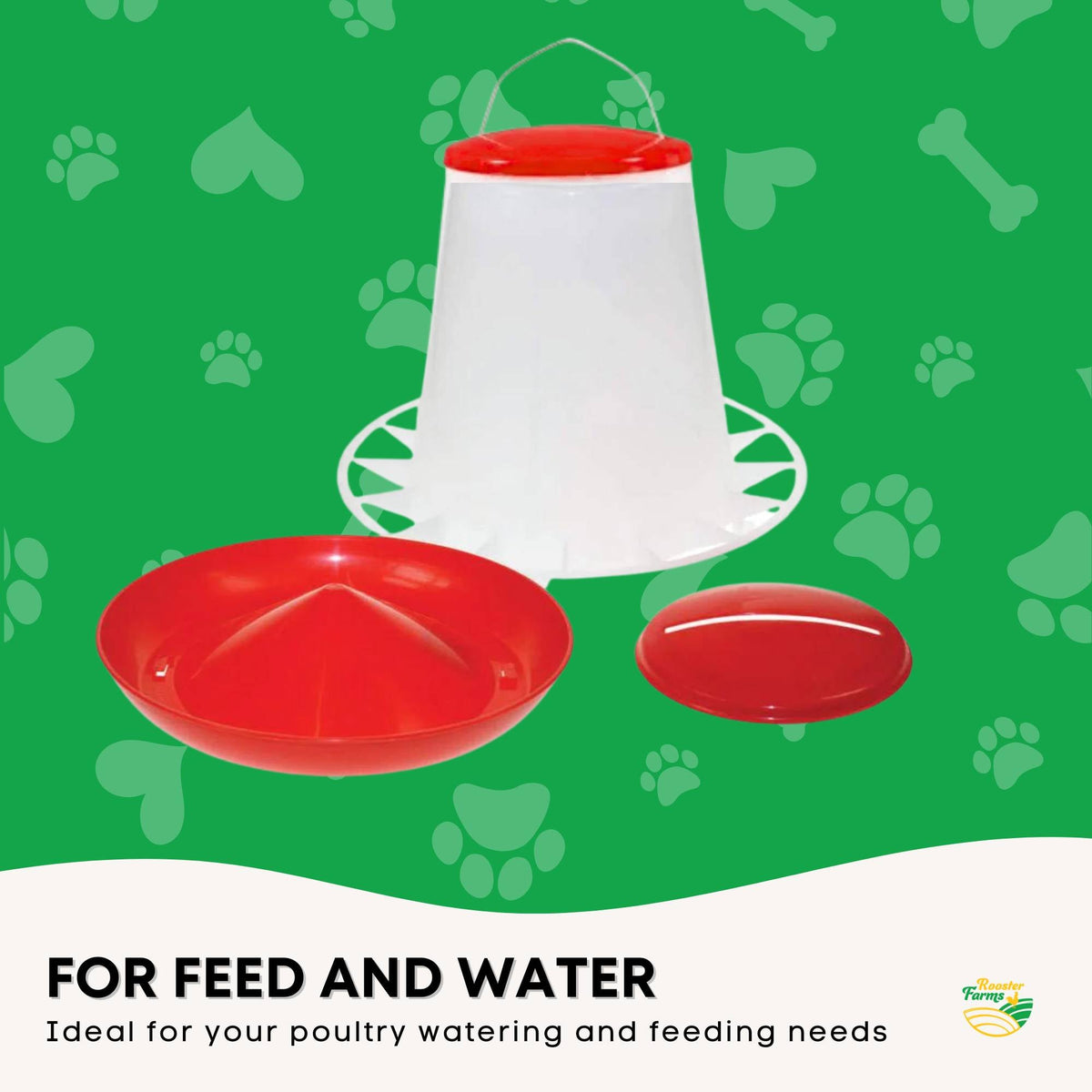 6Kg Automatic Chicken Feeder - Poultry Hen Feeding Seed Bucket