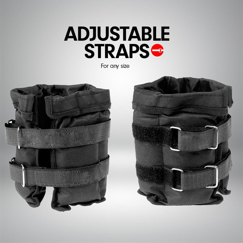 Sports Pair 1kg Adjustable Ankle Weights Gym Equipment Wrist Fitness Yoga