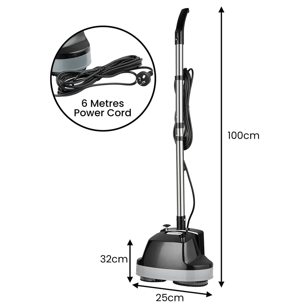 Hauskeeper Gen2 5-in-1 Black Electric Floor Polisher Hard Waxer Buffer Scrubber Cleaner