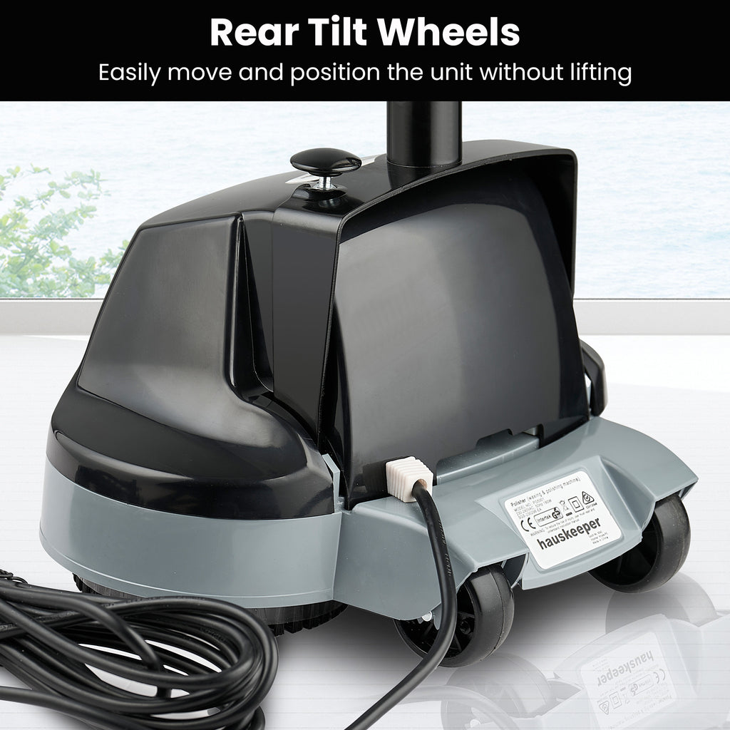 Hauskeeper Gen2 5-in-1 Black Electric Floor Polisher Hard Waxer Buffer Scrubber Cleaner