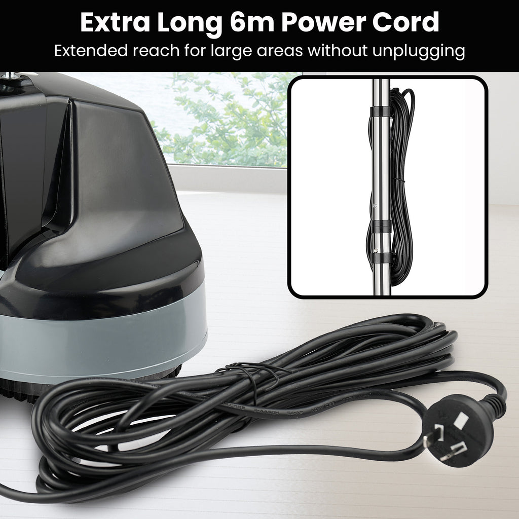 Hauskeeper Gen2 5-in-1 Black Electric Floor Polisher Hard Waxer Buffer Scrubber Cleaner