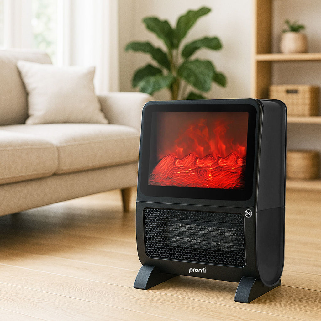 2000W PTC Ceramic Electric Portable Space Heater with 3D Flame Effect, Remote Control,