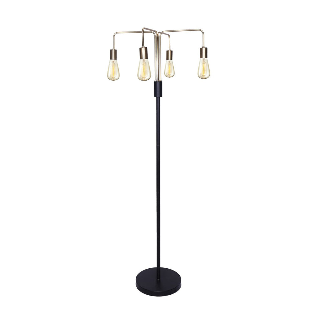 4-Light Industrial Floor Lamp 160cm Modern Vintage Metal Standing Light LED Living Room