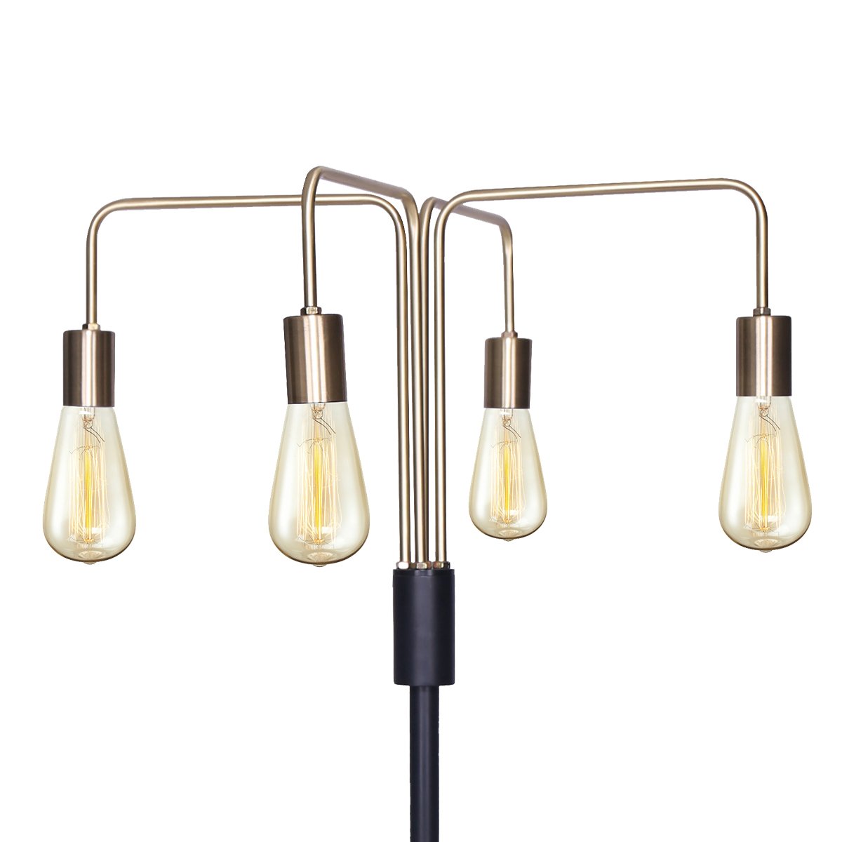 4-Light Industrial Floor Lamp 160cm Modern Vintage Metal Standing Light LED Living Room