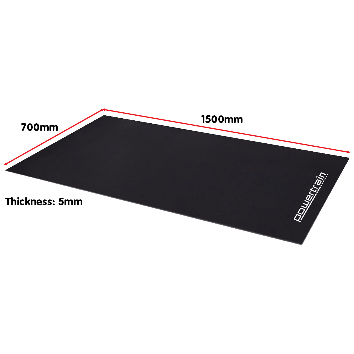 1.5m Gym Equipment Mat 5mm Non-Slip EVA Floor Protector for Exercise Bikes Rowers