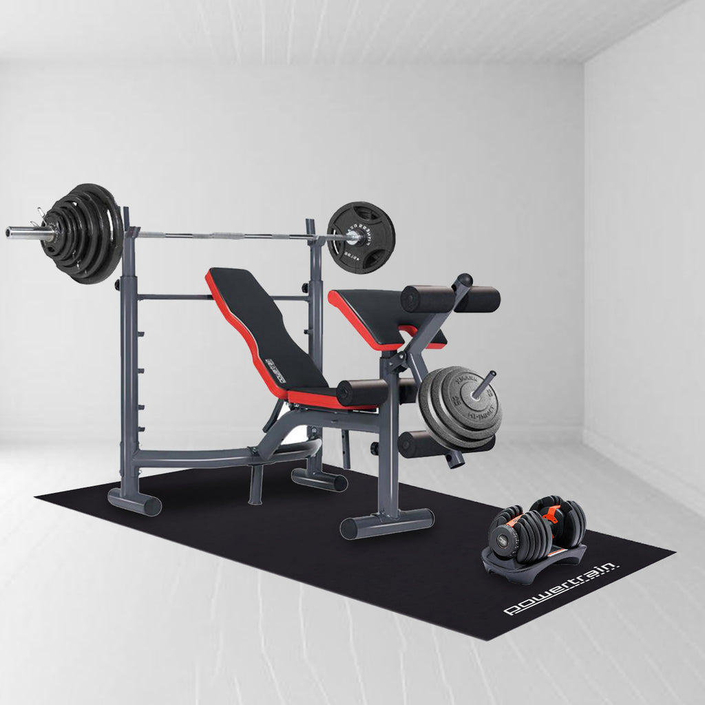 2m x 1m Gym Equipment Mat 5mm Non-Slip EVA Floor Protector for Treadmills Exercise Bikes